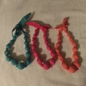 Fabric Bead Necklace